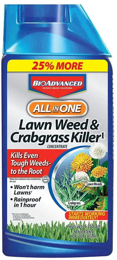 BioAdvanced 704140 All-in-One Lawn Weed and Crabgrass Killer Garden Herbicide