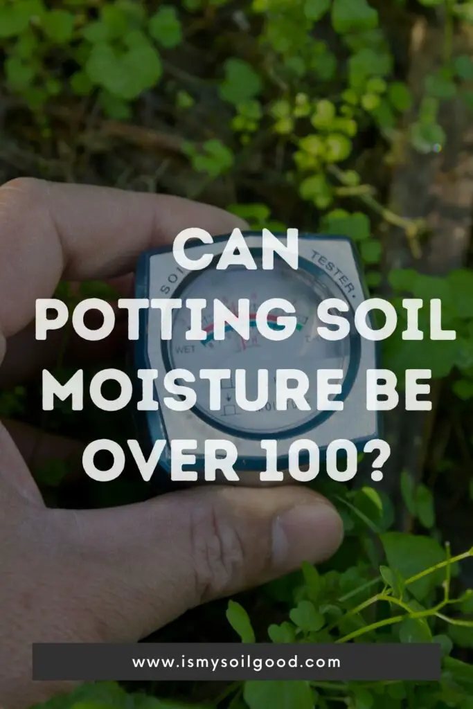 Can potting soil moisture be over 100